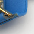 Pre-owned Yves Saint Laurent BABY CABAS Blue Leather 400914 shoulderbag | stylenewstar