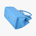 Pre-owned Yves Saint Laurent BABY CABAS Blue Leather 400914 shoulderbag | stylenewstar