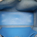 Pre-owned Yves Saint Laurent BABY CABAS Blue Leather 400914 shoulderbag | stylenewstar