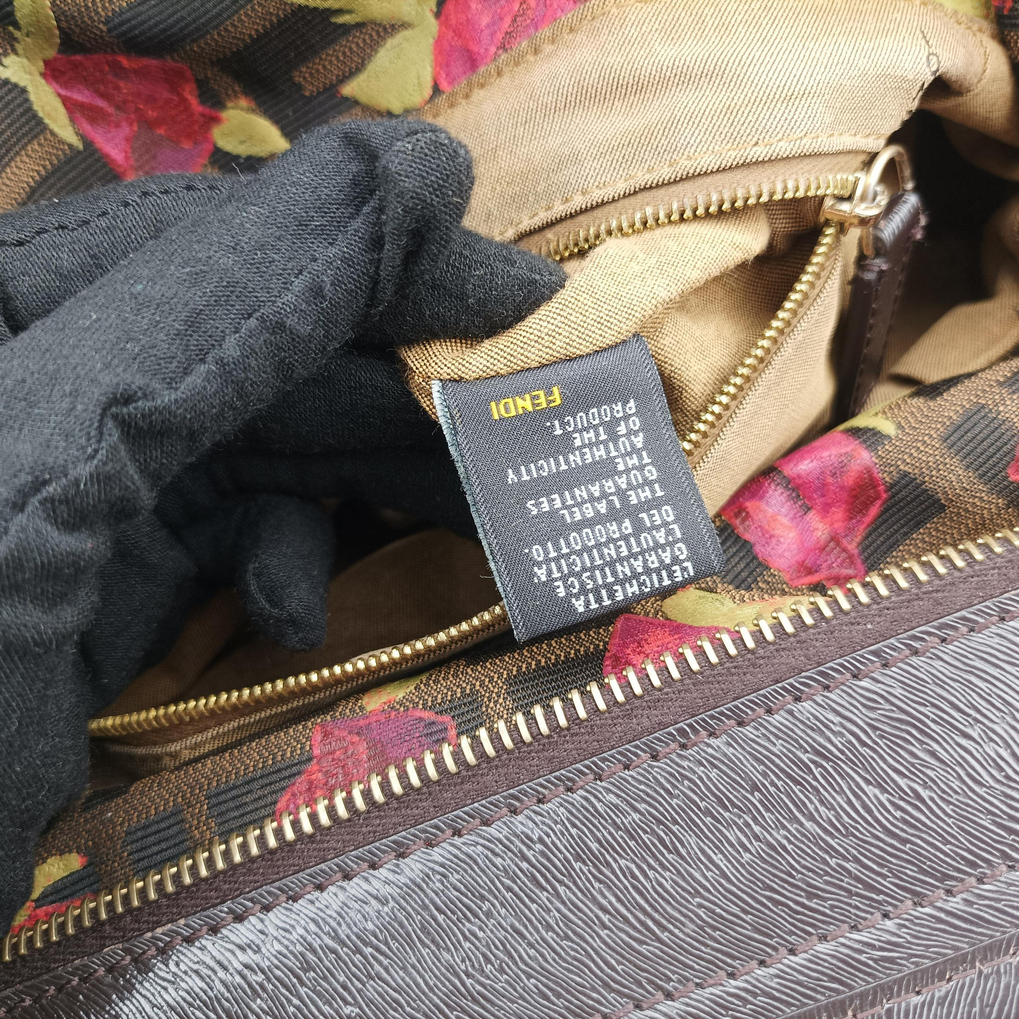 Zucca Print Brown×Multicolour canvas 8BH186 8BH186-DC8 108-2354ズッカ プリント ブラウン×マルチカラー キャンバス 8BH186 8BH186-DC8 108-2354