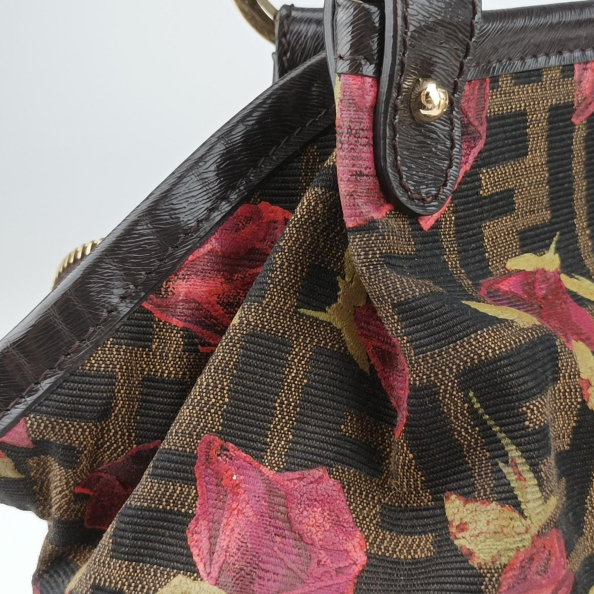 Zucca Print Brown×Multicolour canvas 8BH186 8BH186-DC8 108-2354ズッカ プリント ブラウン×マルチカラー キャンバス 8BH186 8BH186-DC8 108-2354