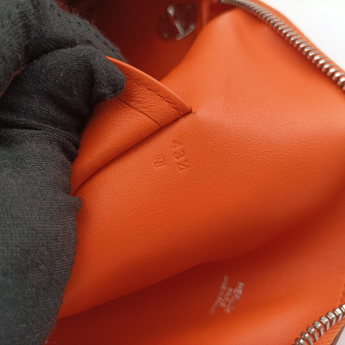 Pre-owned Hermes Polochon 35 Orange Clemence  handbag | stylenewstar