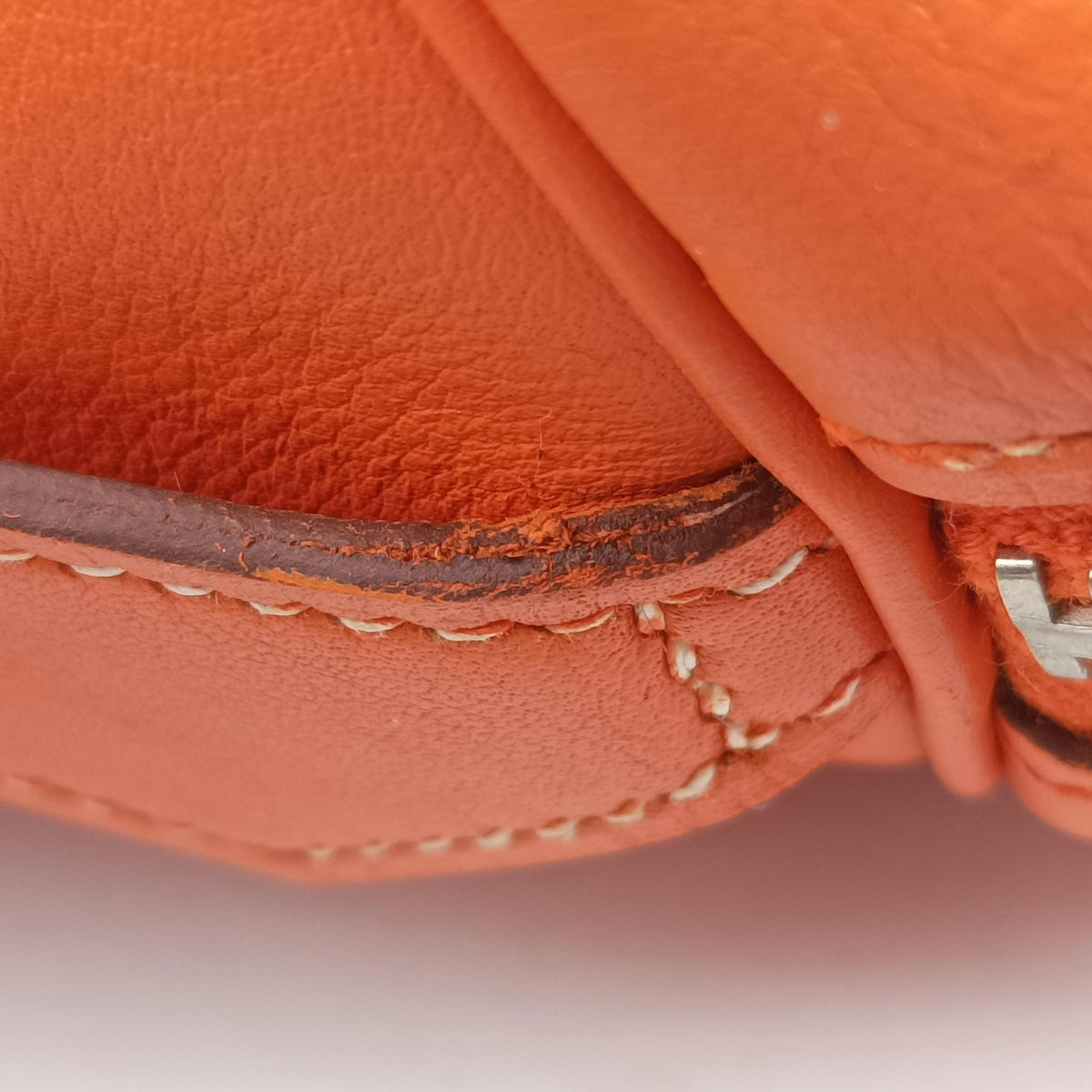 Pre-owned Hermes Polochon 35 Orange Clemence  handbag | stylenewstar