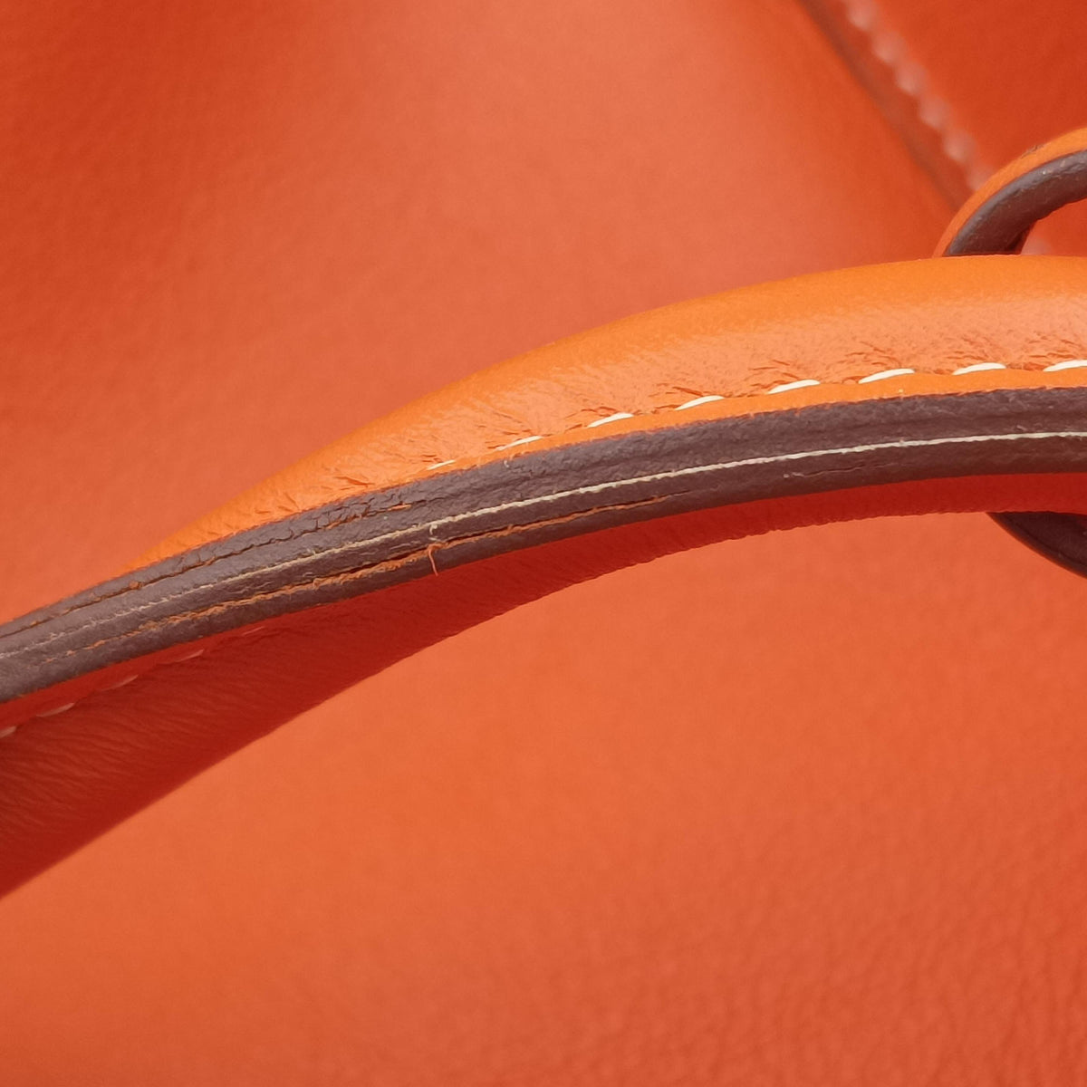 Pre-owned Hermes Polochon 35 Orange Clemence  handbag | stylenewstar