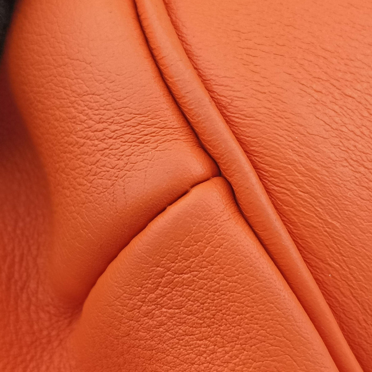 Pre-owned Hermes Polochon 35 Orange Clemence  handbag | stylenewstar