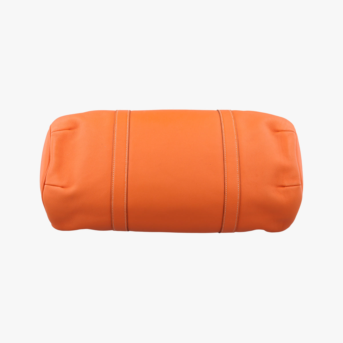 Pre-owned Hermes Polochon 35 Orange Clemence  handbag | stylenewstar