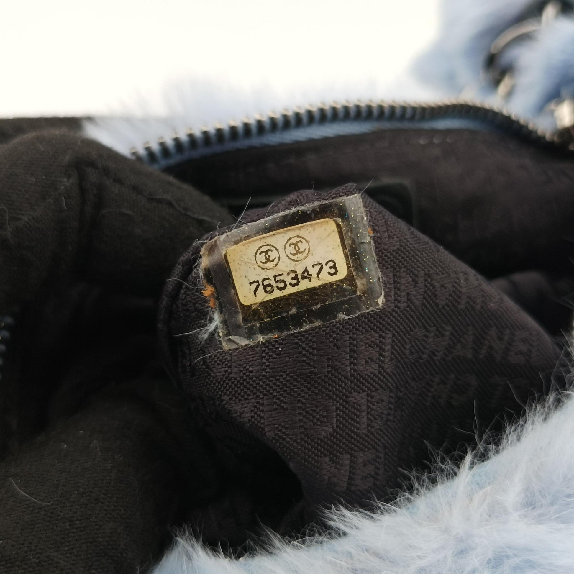 COCO Mark Light Blue Lapin Fur A20455 7653473ココマーク ライトブルー ラパンファー A20455 7653473