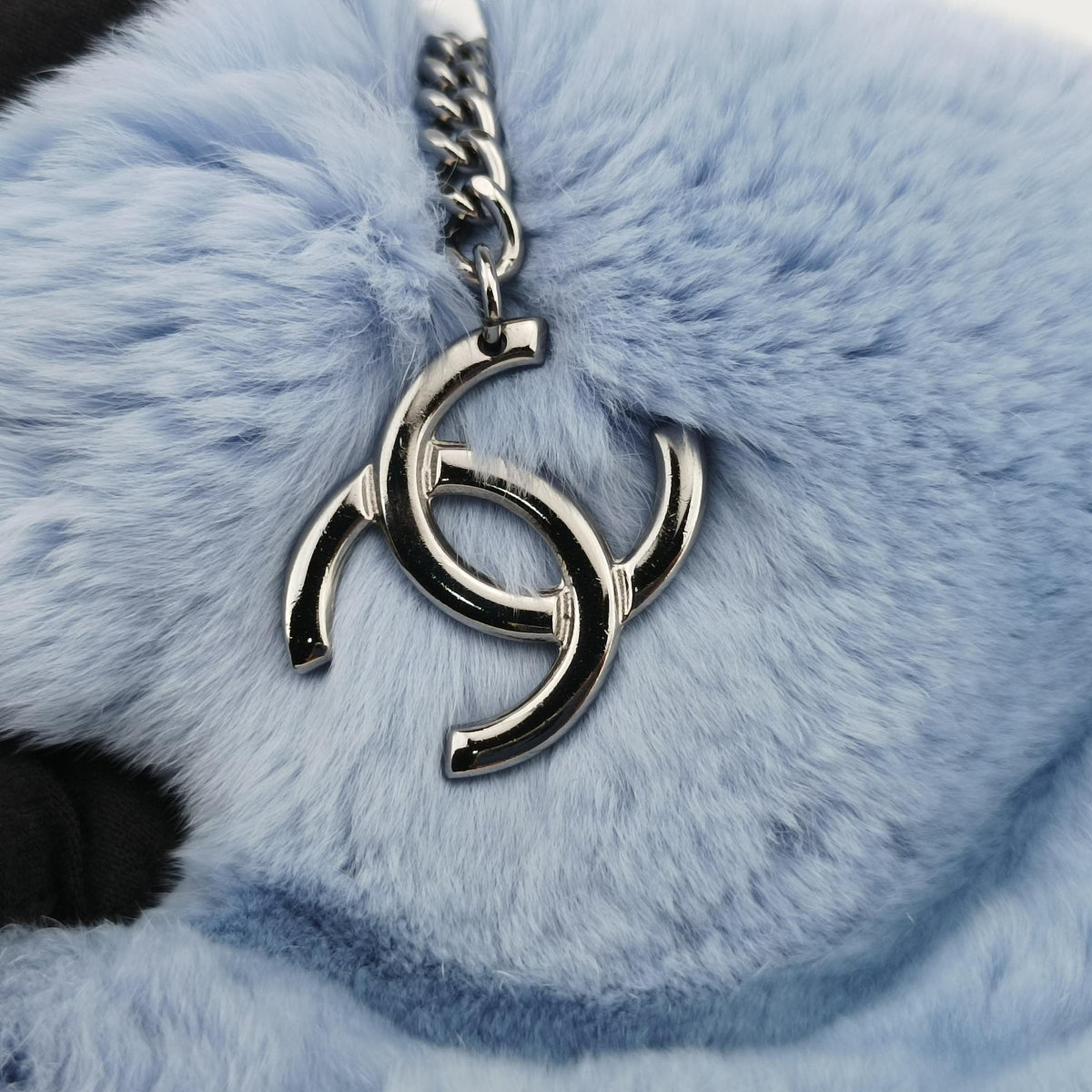 COCO Mark Light Blue Lapin Fur A20455 7653473ココマーク ライトブルー ラパンファー A20455 7653473