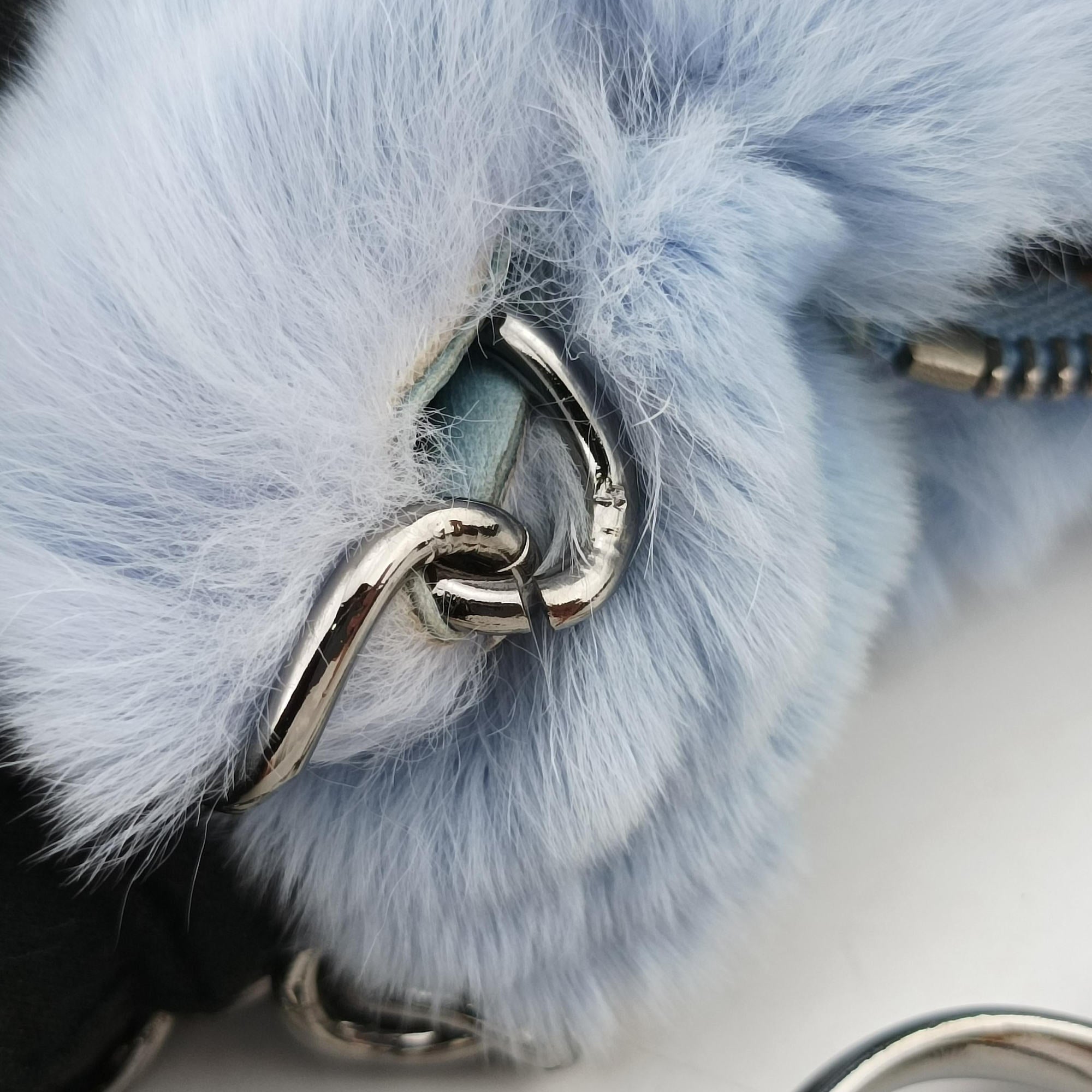 COCO Mark Light Blue Lapin Fur A20455 7653473ココマーク ライトブルー ラパンファー A20455 7653473