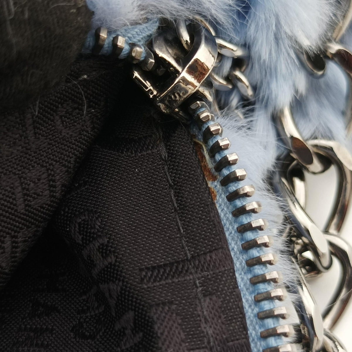 COCO Mark Light Blue Lapin Fur A20455 7653473ココマーク ライトブルー ラパンファー A20455 7653473