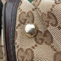 Sherry Line Beige×green×red canvas×leather 247205 I9854304シェリーライン ベージュ×グリーン×レッド キャンバス×レザー 247205 I9854304