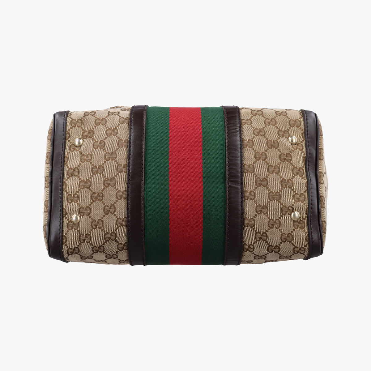 Sherry Line Beige×green×red canvas×leather 247205 I9854304シェリーライン ベージュ×グリーン×レッド キャンバス×レザー 247205 I9854304