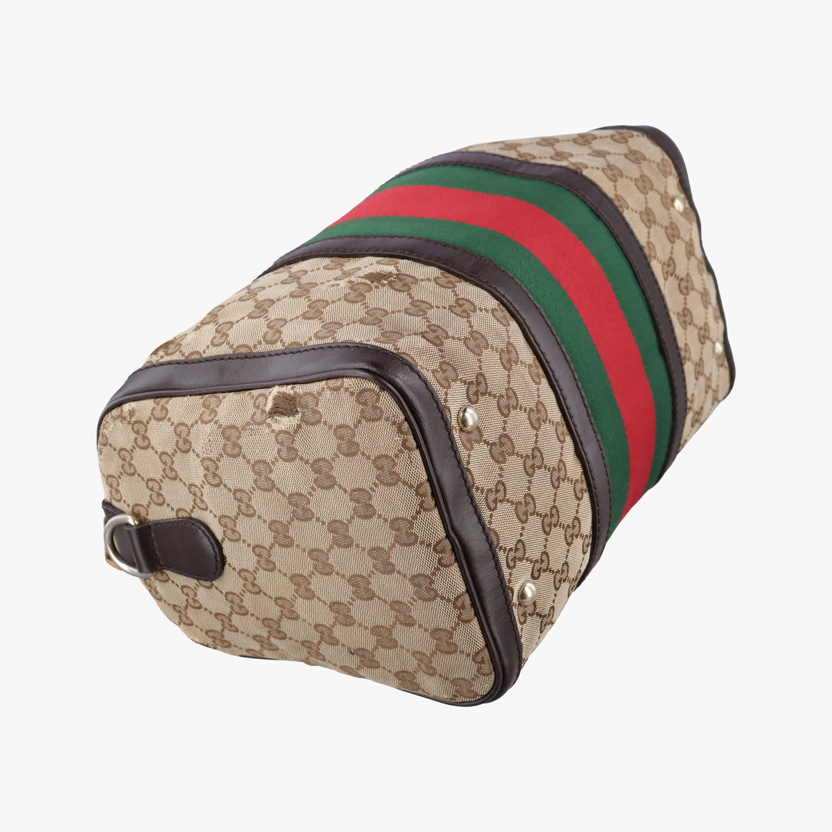 Sherry Line Beige×green×red canvas×leather 247205 I9854304シェリーライン ベージュ×グリーン×レッド キャンバス×レザー 247205 I9854304