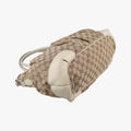 Sukey White×Beige canvas×leather 285730 F013262896スーキー ホワイト×ベージュ キャンバス×レザー 285730 F013262896