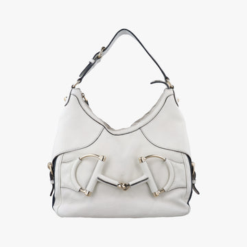 Heritage Horsebit Hobo White Leather 247604 E8276917ヘリテージ ホースビット ホーボー ホワイト レザー 247604 E8276917