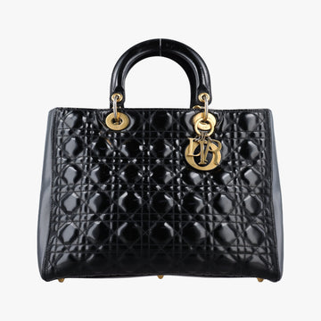 Lady Dior Black Patent 15-BO-1120 Cレディディオール ブラック パテント 15-BO-1120 C