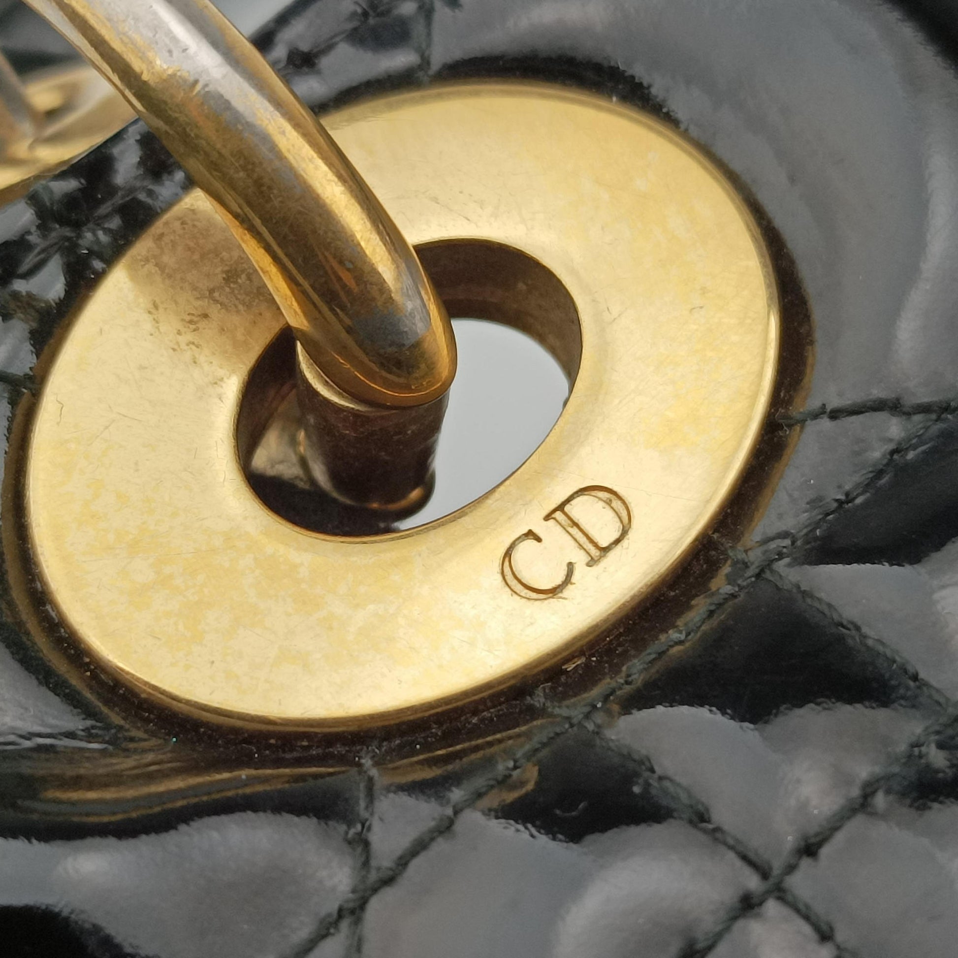 Lady Dior Black Patent 15-BO-1120 Cレディディオール ブラック パテント 15-BO-1120 C