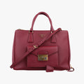 Galleria Front Pocket Red SAFFIANO Leather BN2674 14/Aガレリア フロント ポケット レッド サフィアーノレザー BN2674 14/A
