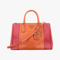 Galleria Orange×red SAFFIANO Leather BN1844 31/Mガレリア オレンジ×レッド サフィアーノレザー BN1844 31/M