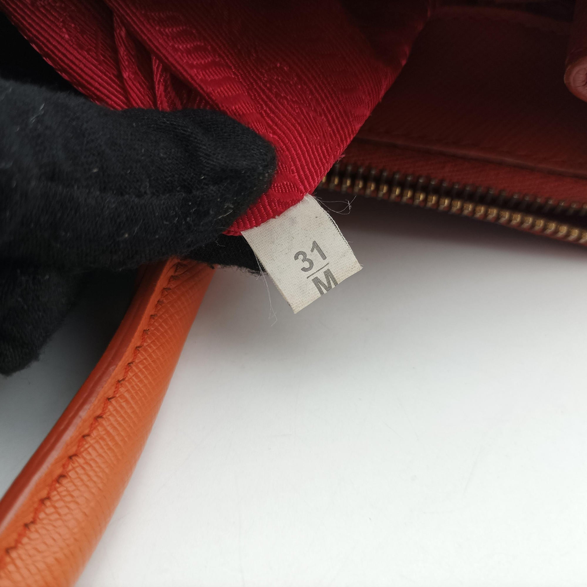 Galleria Orange×red SAFFIANO Leather BN1844 31/Mガレリア オレンジ×レッド サフィアーノレザー BN1844 31/M