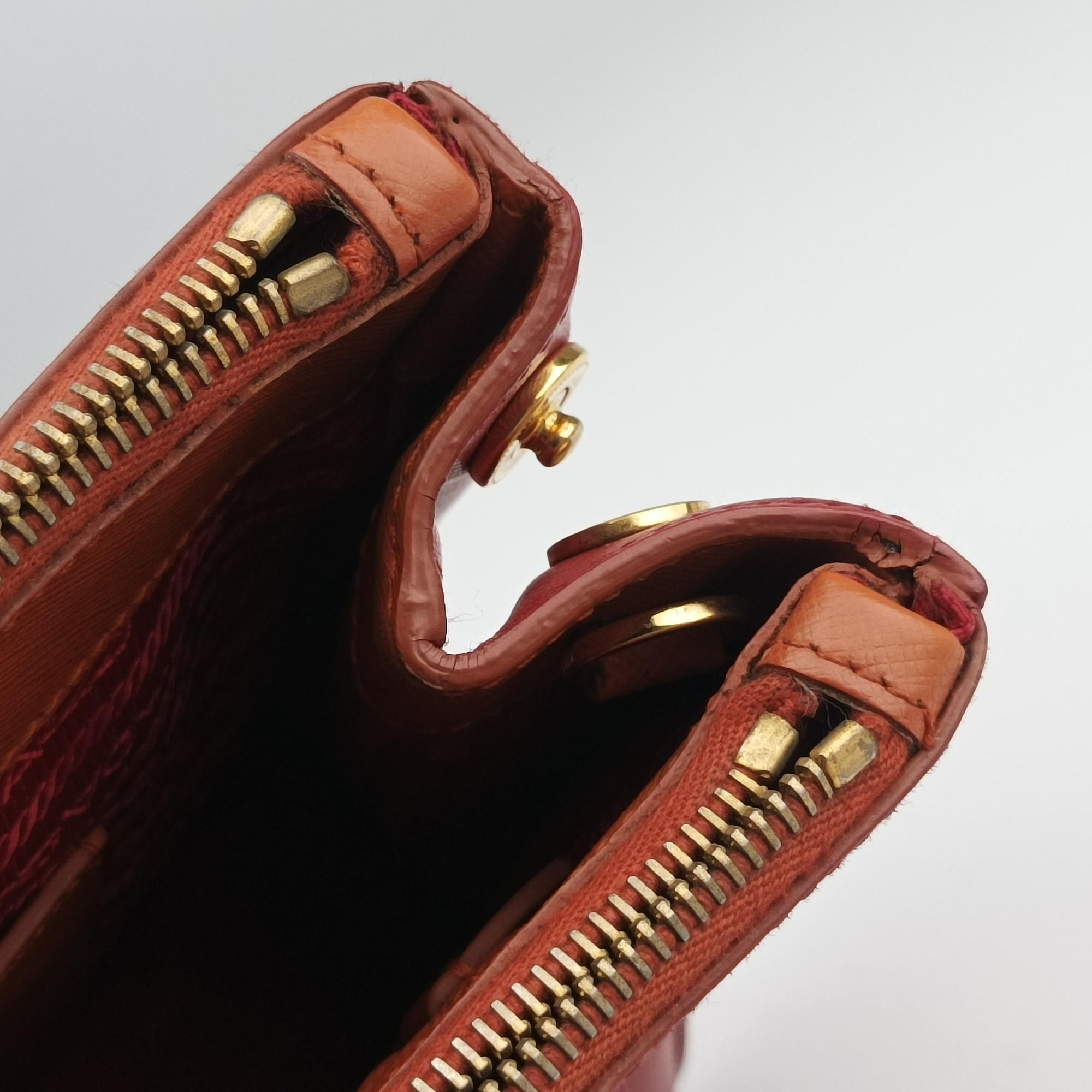 Galleria Orange×red SAFFIANO Leather BN1844 31/Mガレリア オレンジ×レッド サフィアーノレザー BN1844 31/M