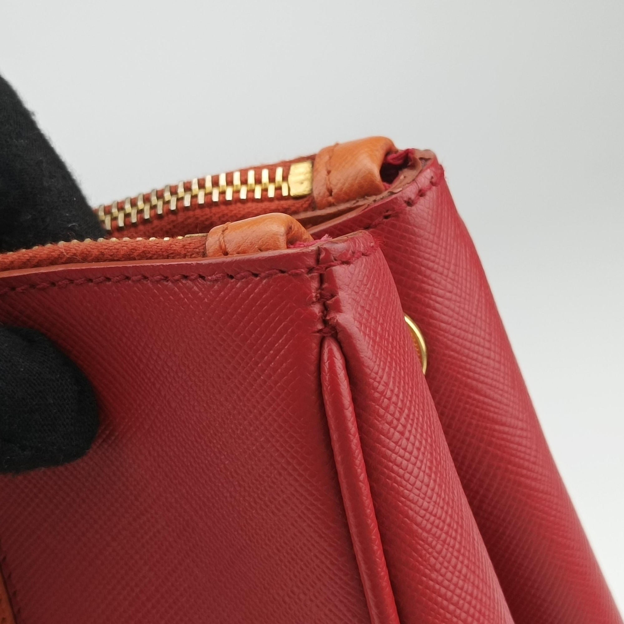 Galleria Orange×red SAFFIANO Leather BN1844 31/Mガレリア オレンジ×レッド サフィアーノレザー BN1844 31/M