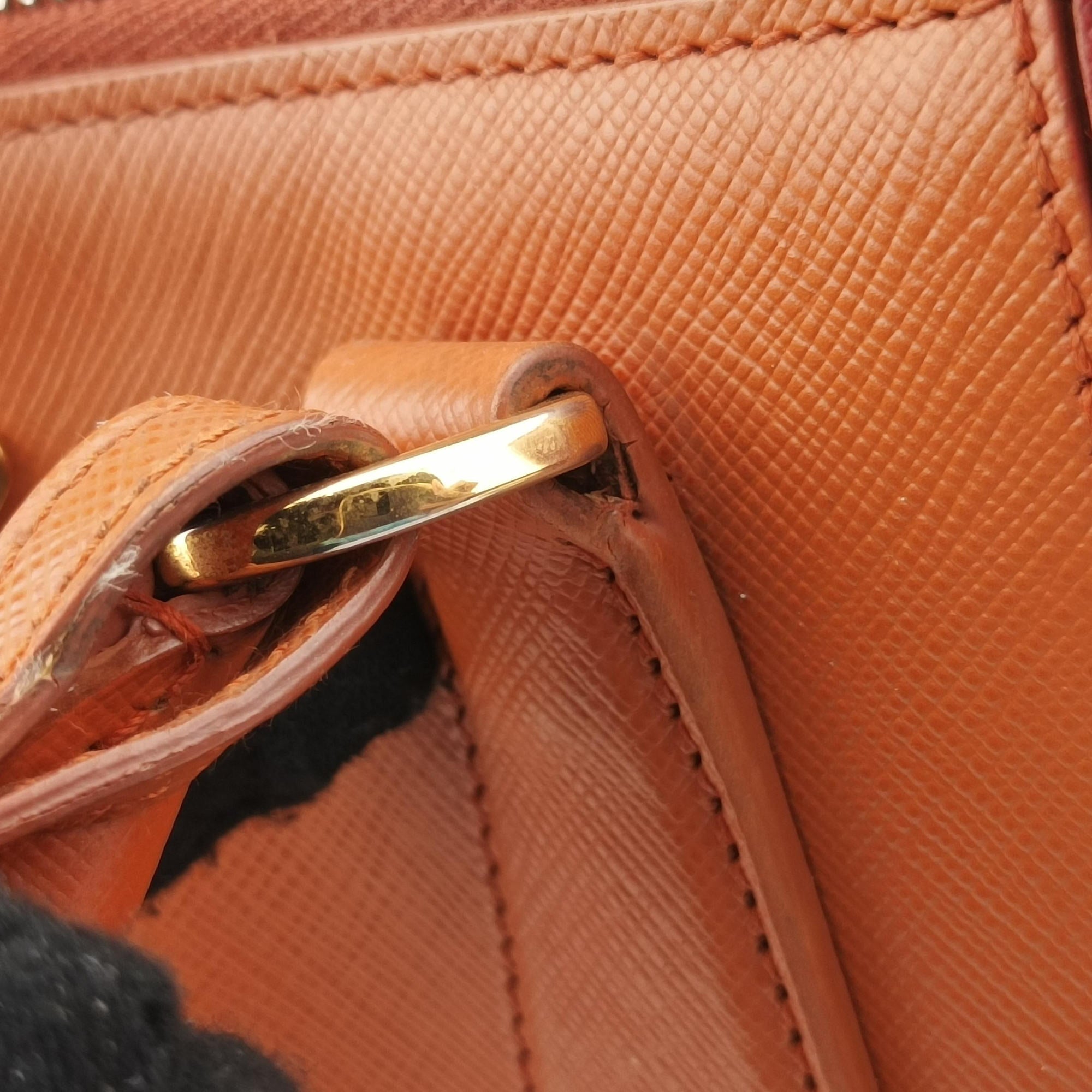 Galleria Orange×red SAFFIANO Leather BN1844 31/Mガレリア オレンジ×レッド サフィアーノレザー BN1844 31/M