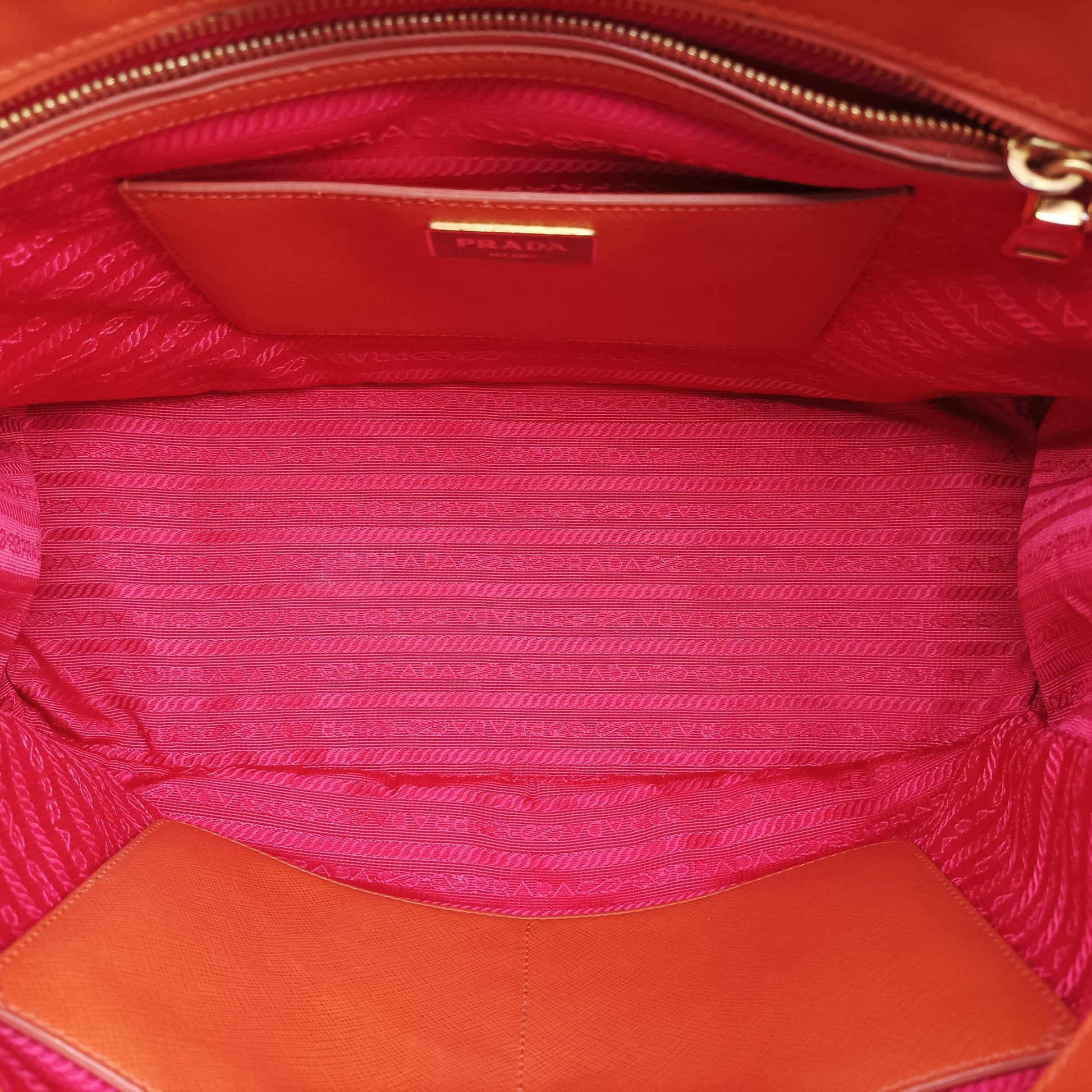 Galleria Orange×red SAFFIANO Leather BN1844 31/Mガレリア オレンジ×レッド サフィアーノレザー BN1844 31/M