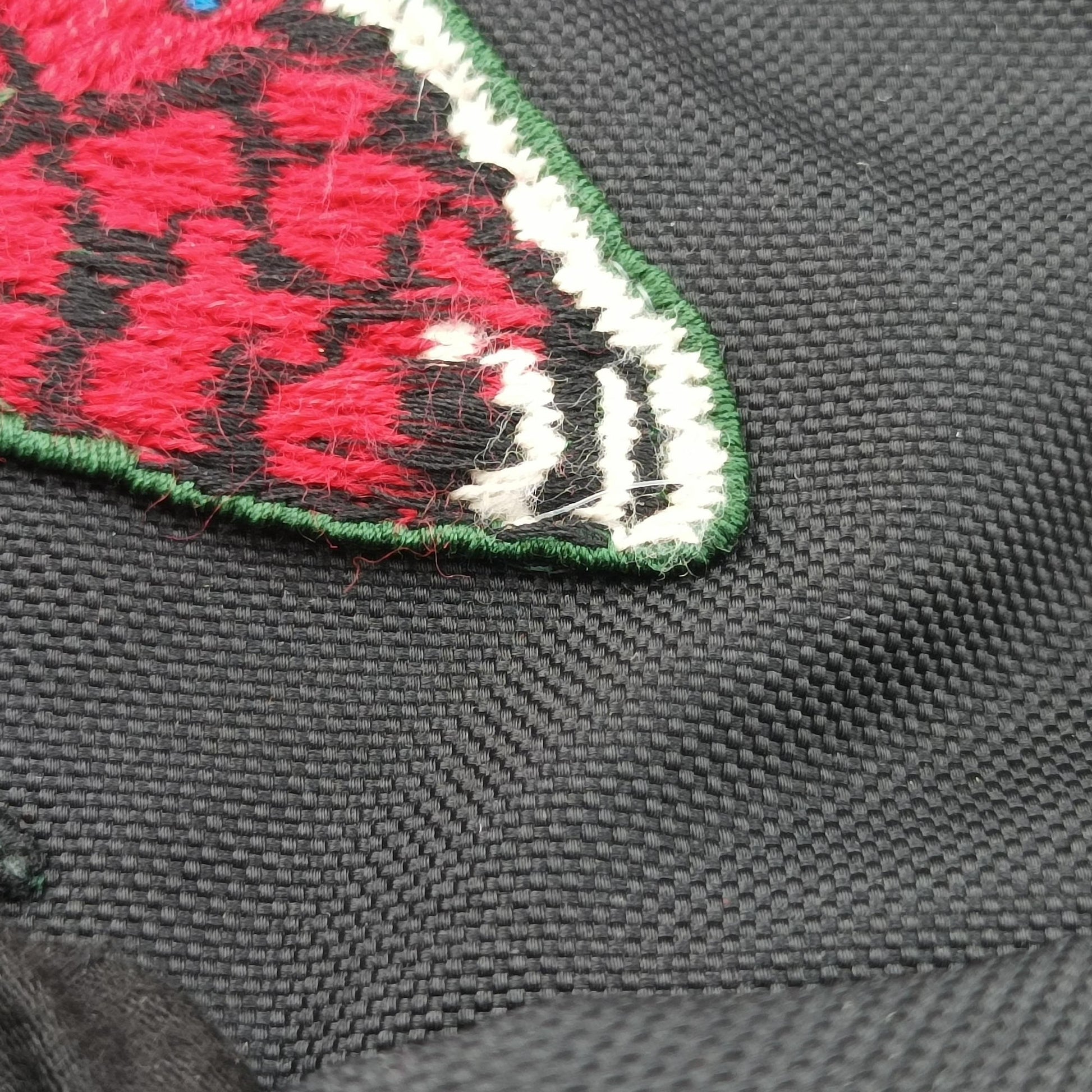 Embroidered Tiger Web Sherry Line Black×Multicolour canvas 429037 E022463164シェリーライン エンブロイダリータイガー ブラック×マルチカラー キャンバス 429037 E022463164