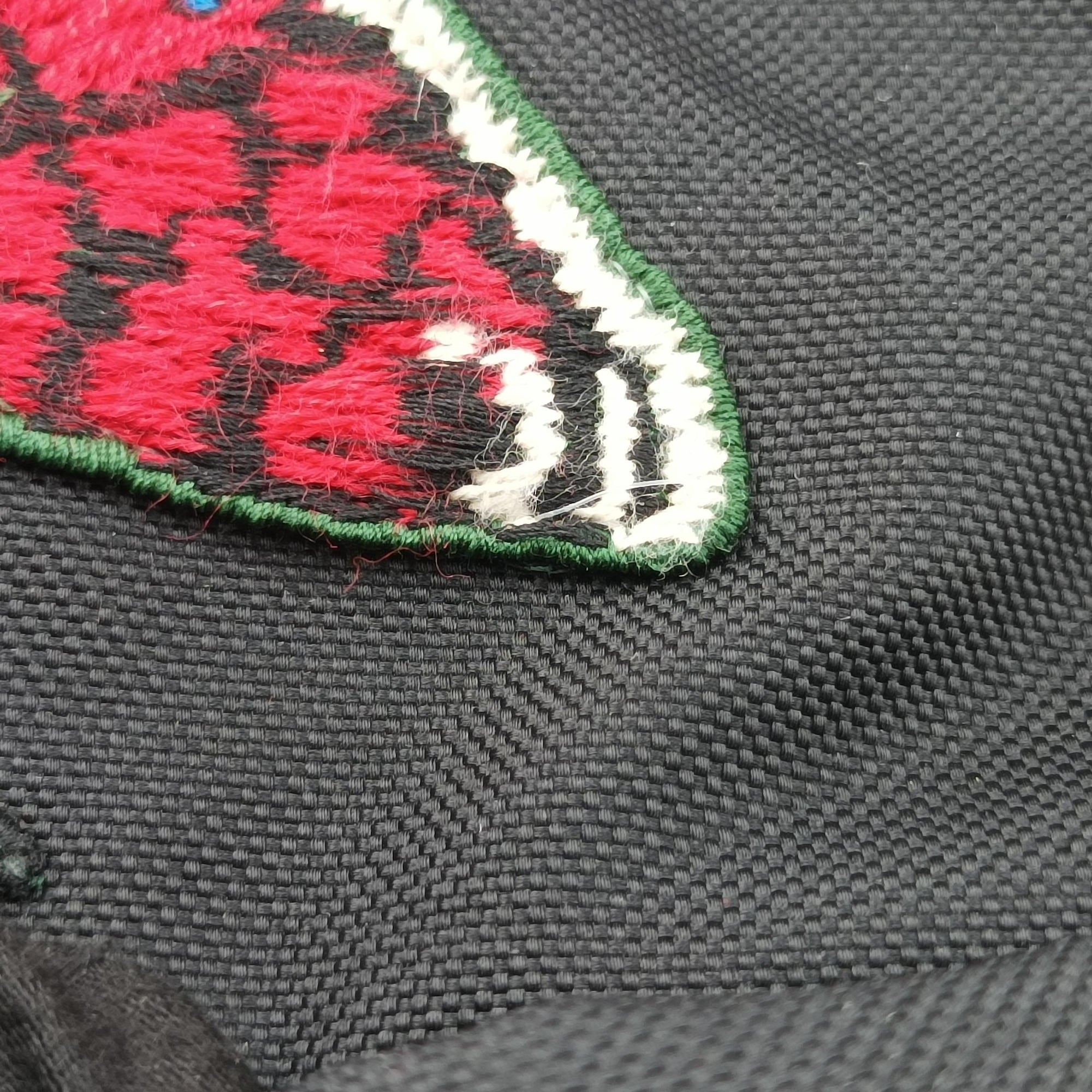 Embroidered Tiger Web Sherry Line Black×Multicolour canvas 429037 E022463164シェリーライン エンブロイダリータイガー ブラック×マルチカラー キャンバス 429037 E022463164