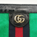 Ophidia Green×black×red Suede×leather 503877 I024101446オフィディア グリーン×ブラック×レッド スエード×レザー 503877 I024101446