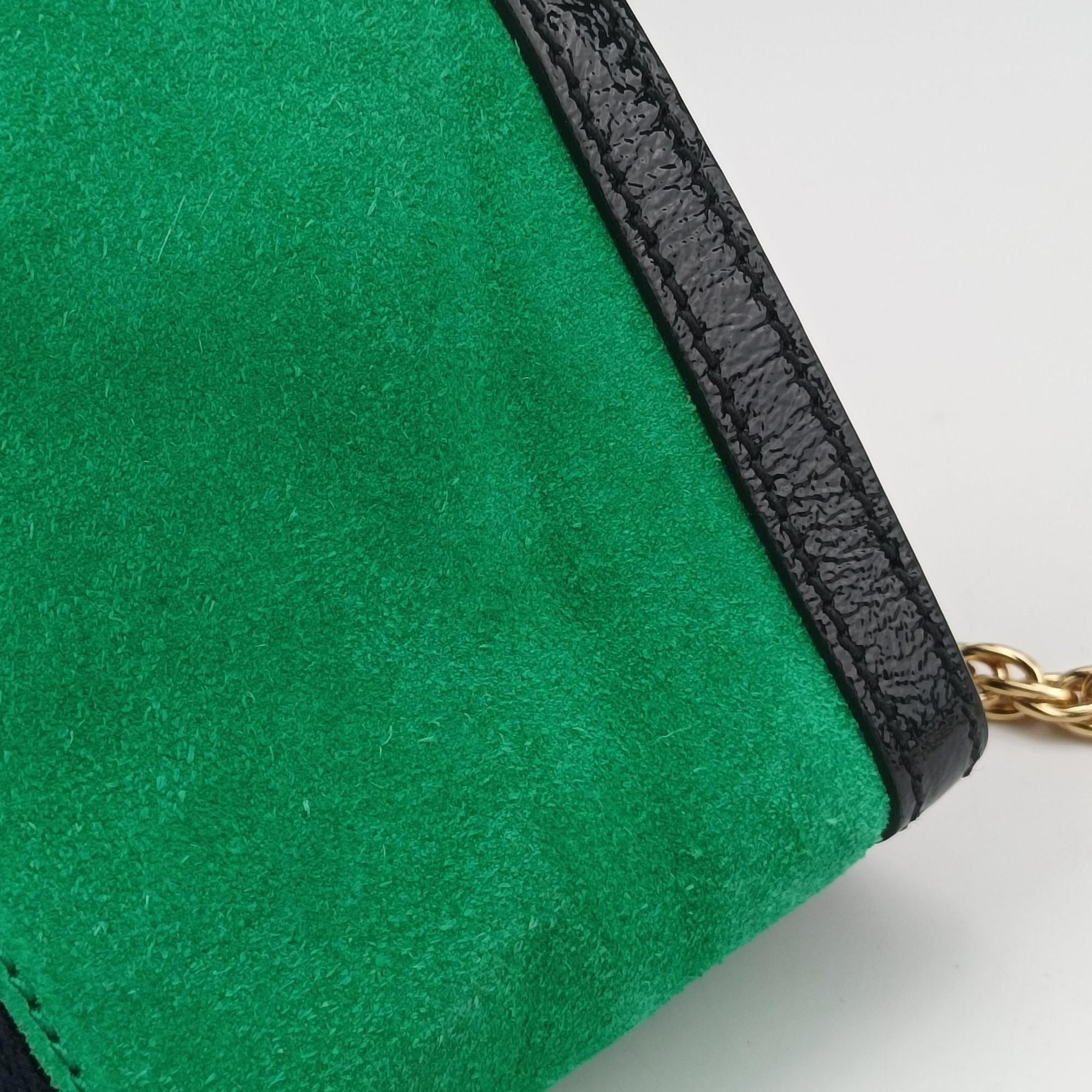 Ophidia Green×black×red Suede×leather 503877 I024101446オフィディア グリーン×ブラック×レッド スエード×レザー 503877 I024101446