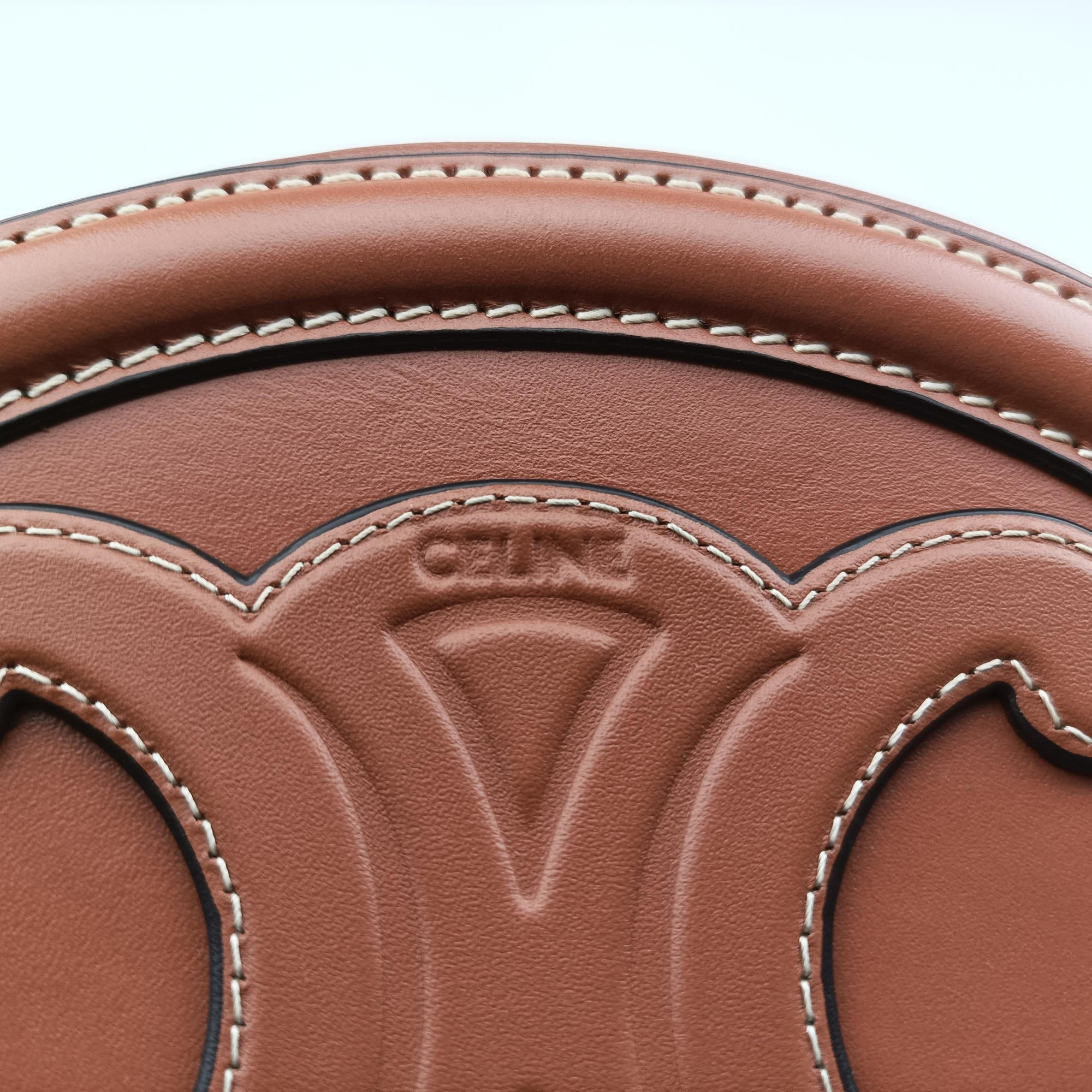 Oval Purse Cuir Triomphe Brown Leather U-SL-0262オーバルパース キュイル トリオンフ ブラウン レザー U-SL-0262