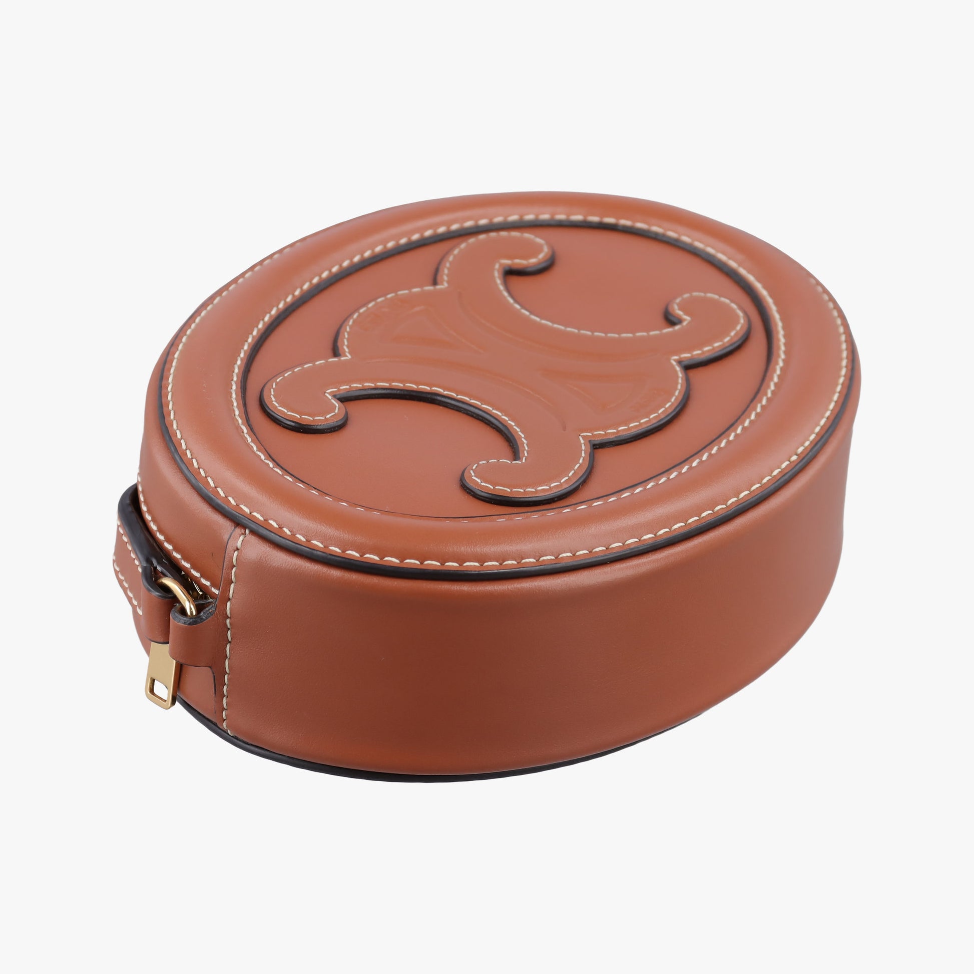 Oval Purse Cuir Triomphe Brown Leather U-SL-0262オーバルパース キュイル トリオンフ ブラウン レザー U-SL-0262