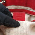 Valentine heart charm beige×red Canvas×Leather 309122 G013679720バレンタイン ハートチャーム ベージュ×レッド キャンバス×レザー 309122 G013679720