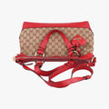 Valentine heart charm beige×red Canvas×Leather 309122 G013679720バレンタイン ハートチャーム ベージュ×レッド キャンバス×レザー 309122 G013679720
