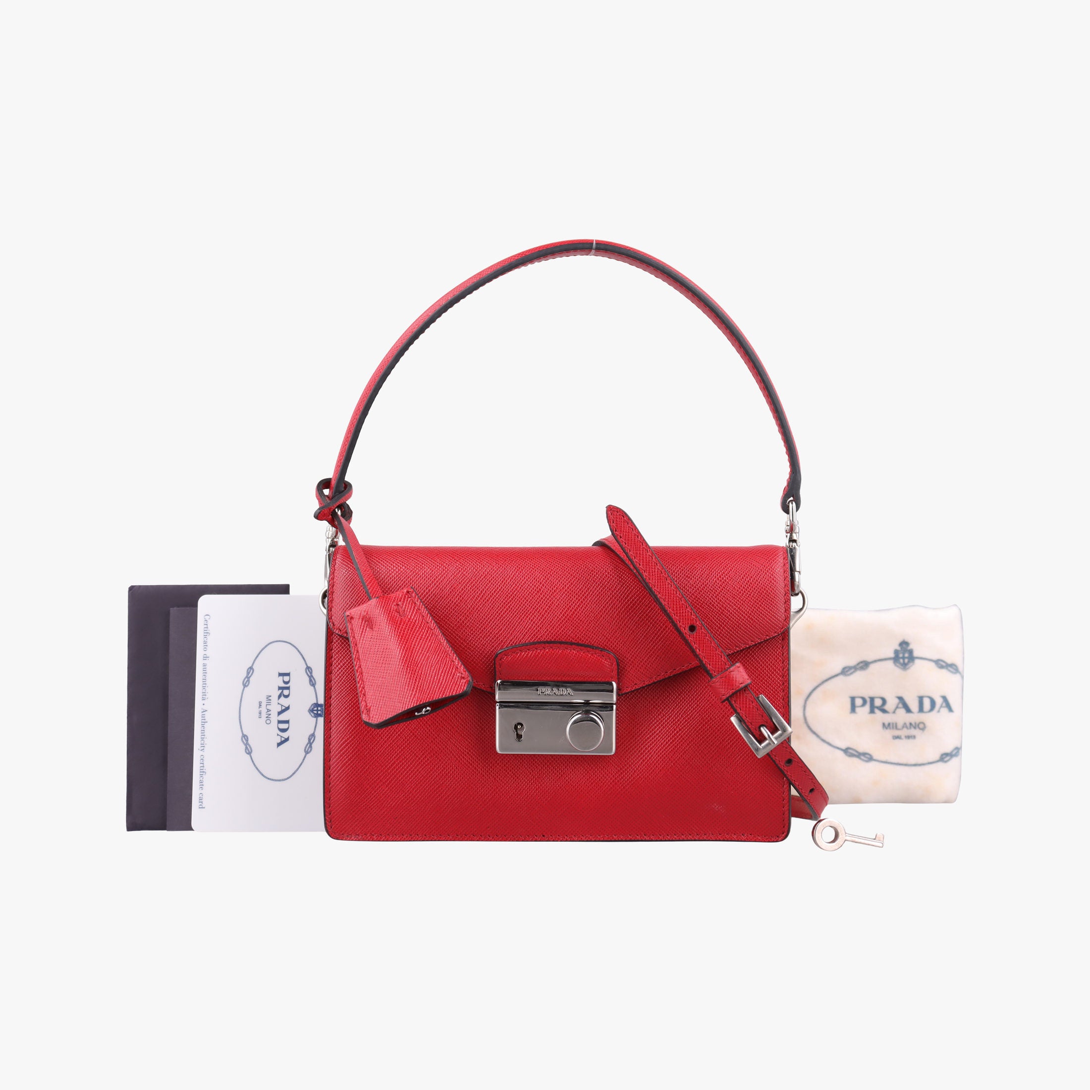 Sound Lock Red SAFFIANO Leather BN0924 7/Bサウンドロック レッド サフィアーノレザー BN0924 7/B