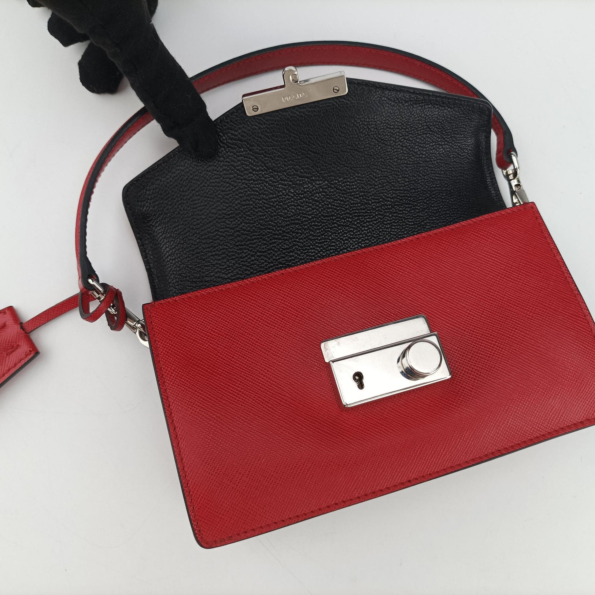 Sound Lock Red SAFFIANO Leather BN0924 7/Bサウンドロック レッド サフィアーノレザー BN0924 7/B