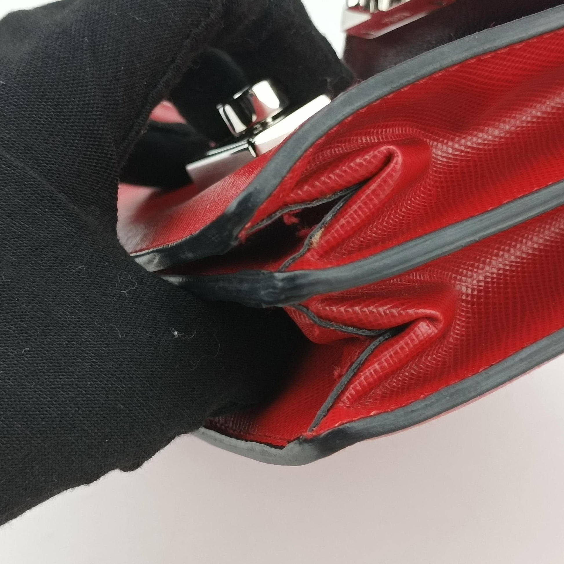 Sound Lock Red SAFFIANO Leather BN0924 7/Bサウンドロック レッド サフィアーノレザー BN0924 7/B