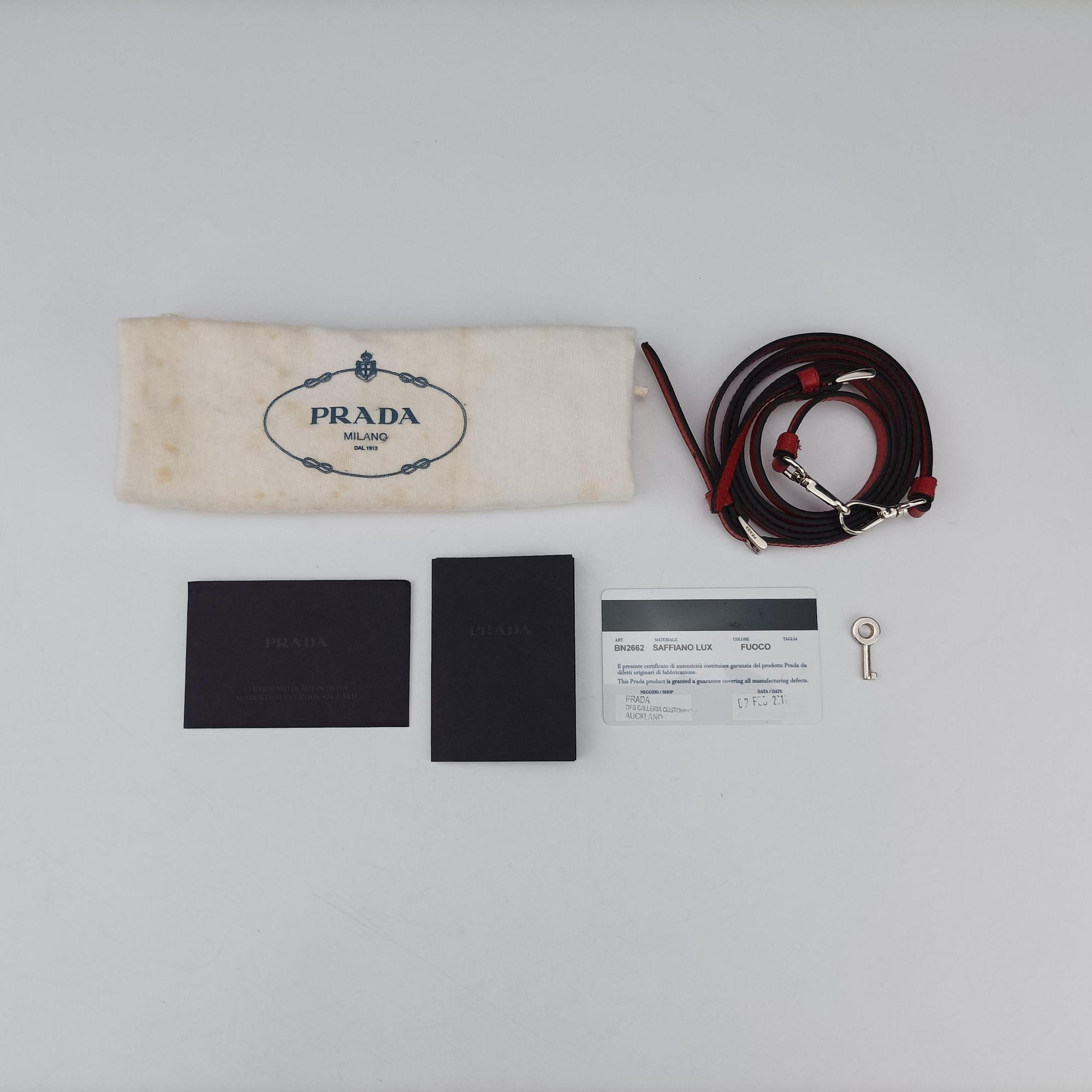 Sound Lock Red SAFFIANO Leather BN0924 7/Bサウンドロック レッド サフィアーノレザー BN0924 7/B