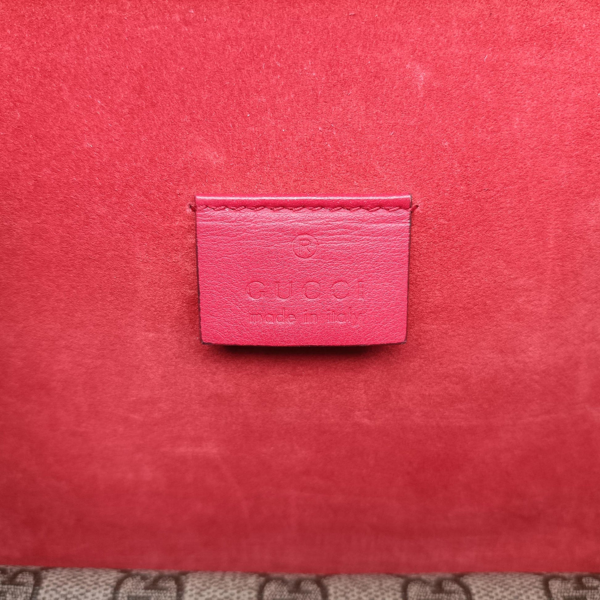 Dionysus beige×red PVC coated canvas × suede 421970 I020292784ディオニュソス ベージュ×レッド PVCコーティングキャンバス × スエード 421970 I020292784