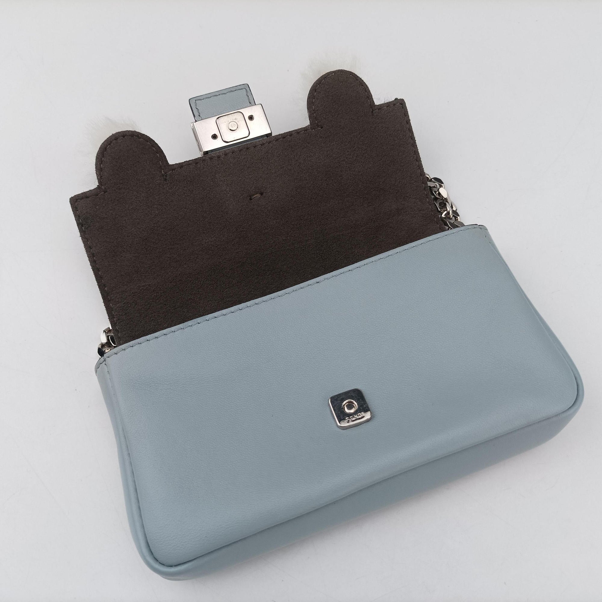 monster micro Baguette GreyBlue Leather 8M0354 8M0354-3ZQ-169-3355モンスターマイクロバケット グレーブルー レザー 8M0354 8M0354-3ZQ-169-3355