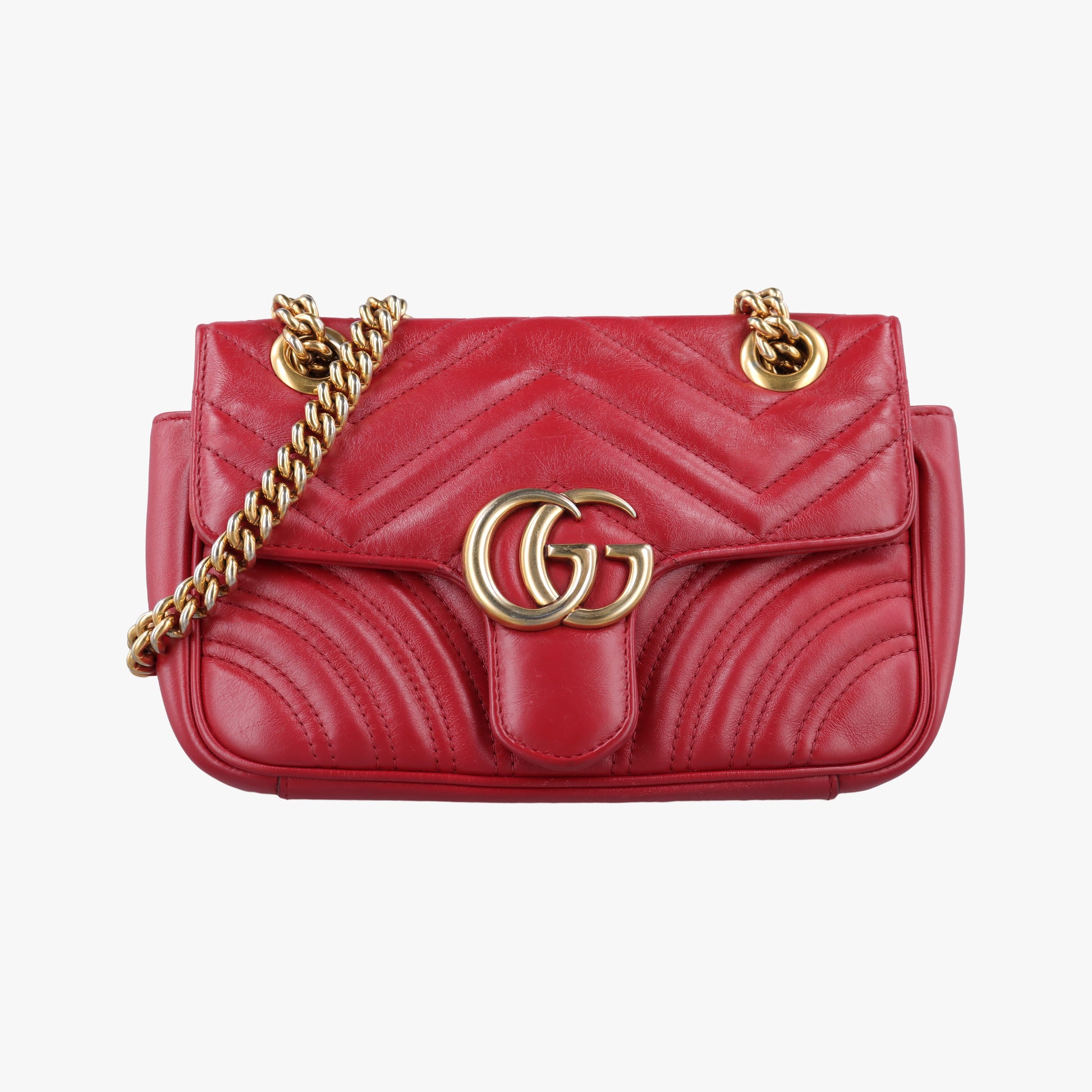 GG Marmont Red Leather 446744 A020098575GGマーモント レッド レザー 446744 A020098575