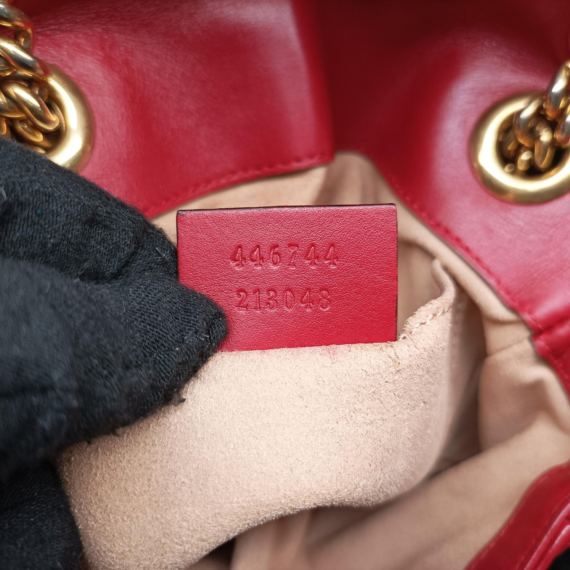 GG Marmont Red Leather 446744 A020098575GGマーモント レッド レザー 446744 A020098575
