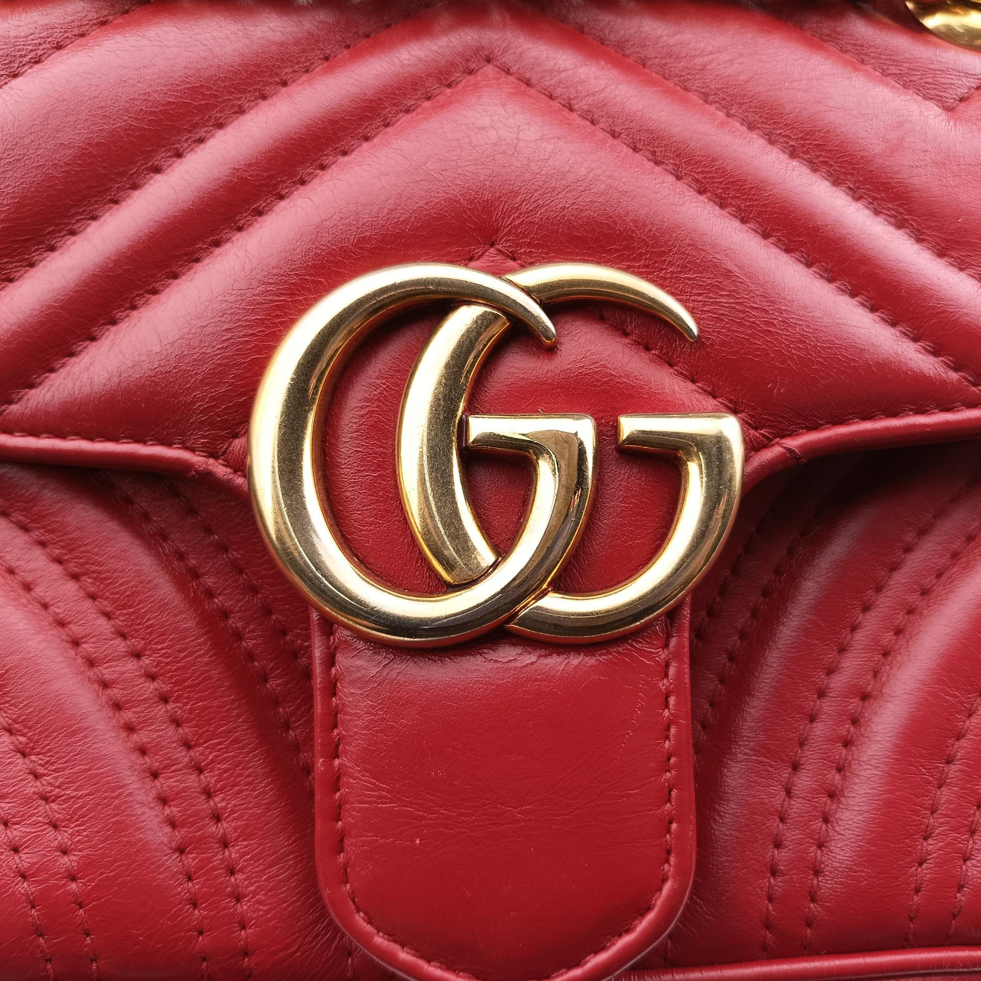 GG Marmont Red Leather 446744 A020098575GGマーモント レッド レザー 446744 A020098575
