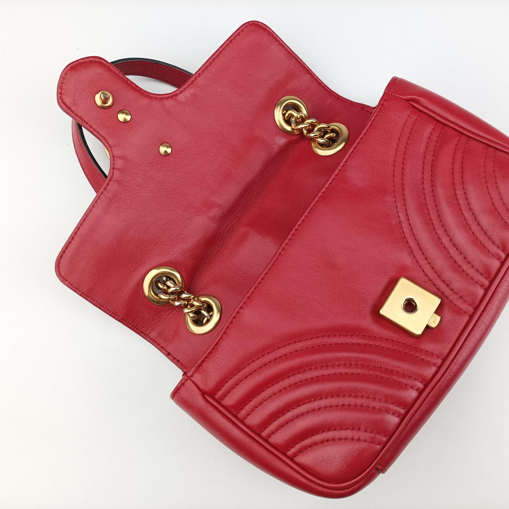 GG Marmont Red Leather 446744 A020098575GGマーモント レッド レザー 446744 A020098575