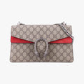 Pre-owned Gucci Dionysus beige×red PVC coated canvas × suede 400249 shoulderbag | stylenewstar