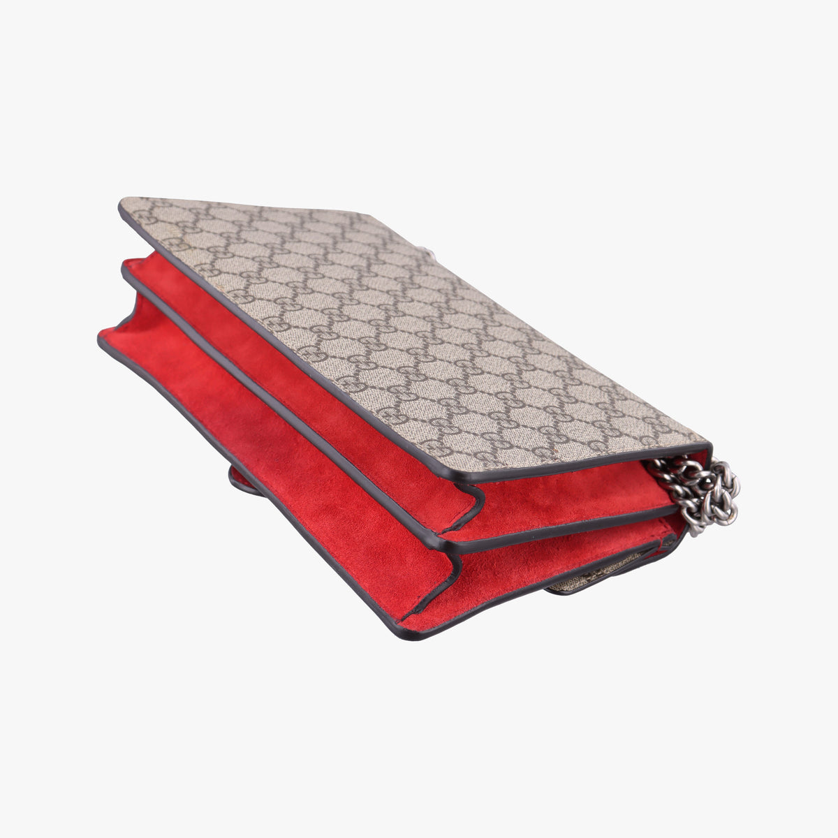 Pre-owned Gucci Dionysus beige×red PVC coated canvas × suede 400249 shoulderbag | stylenewstar