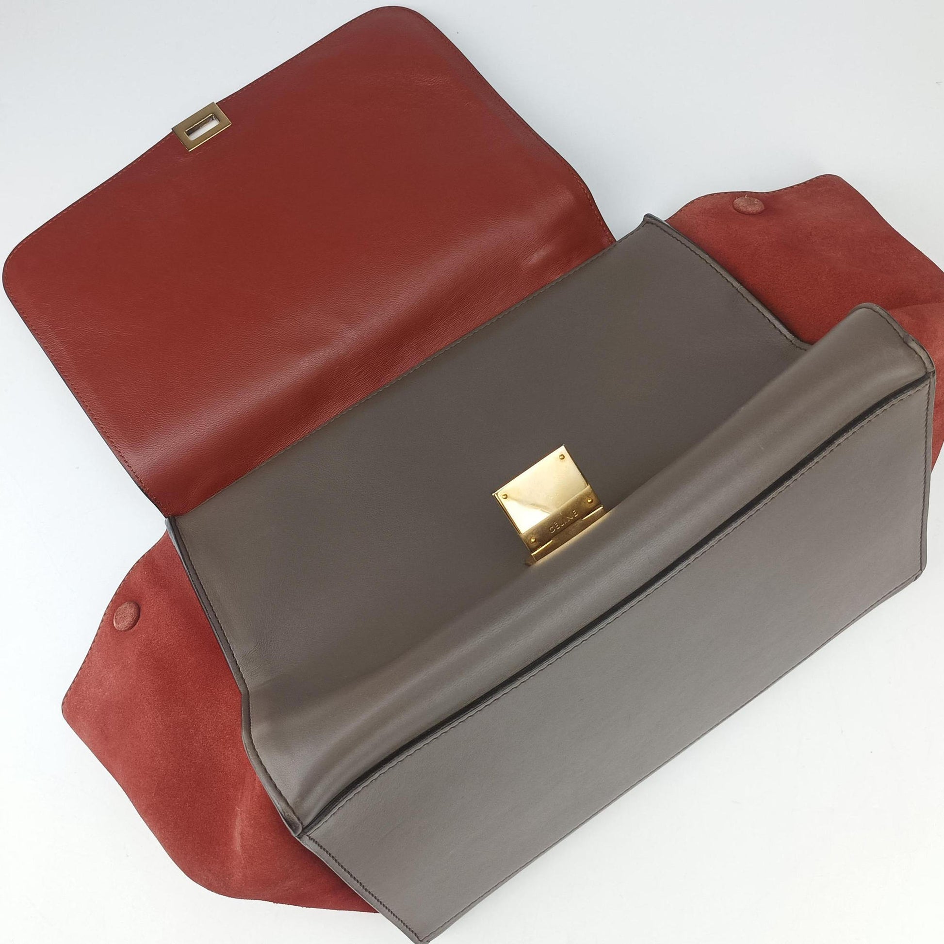 Trapeze Orange×Brown Suede × leather S-AT-0122 S-CU-0122トラペーズ ミディアム オレンジ×ブラウン レザー×スエード S-AT-0122 S-CU-0122