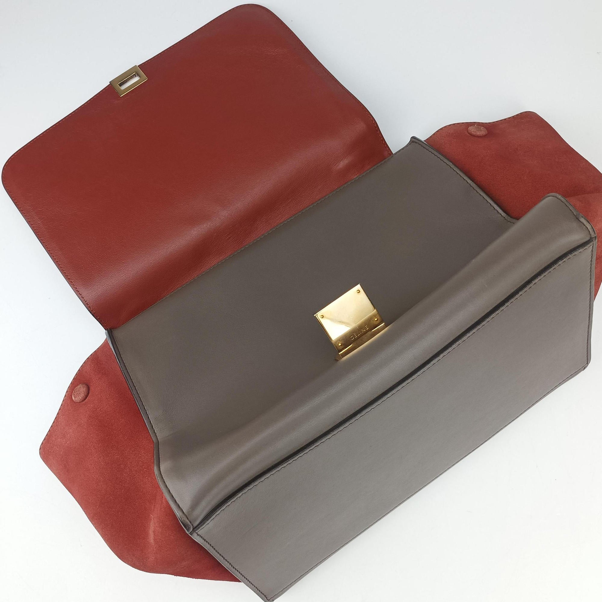 Trapeze Orange×Brown Suede × leather S-AT-0122 S-CU-0122トラペーズ ミディアム オレンジ×ブラウン レザー×スエード S-AT-0122 S-CU-0122